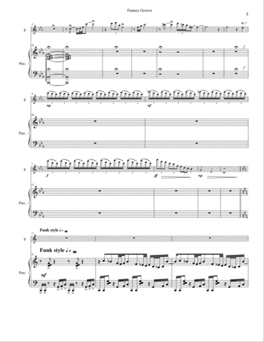 Fantasy Groove Flute Solo scores gallery preview page 5