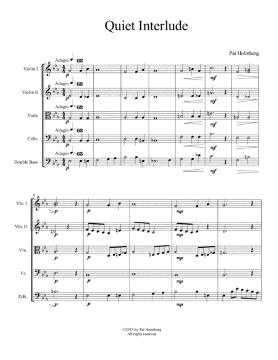Quiet Interlude Quiet Interlude String Quartet scores gallery preview page 2