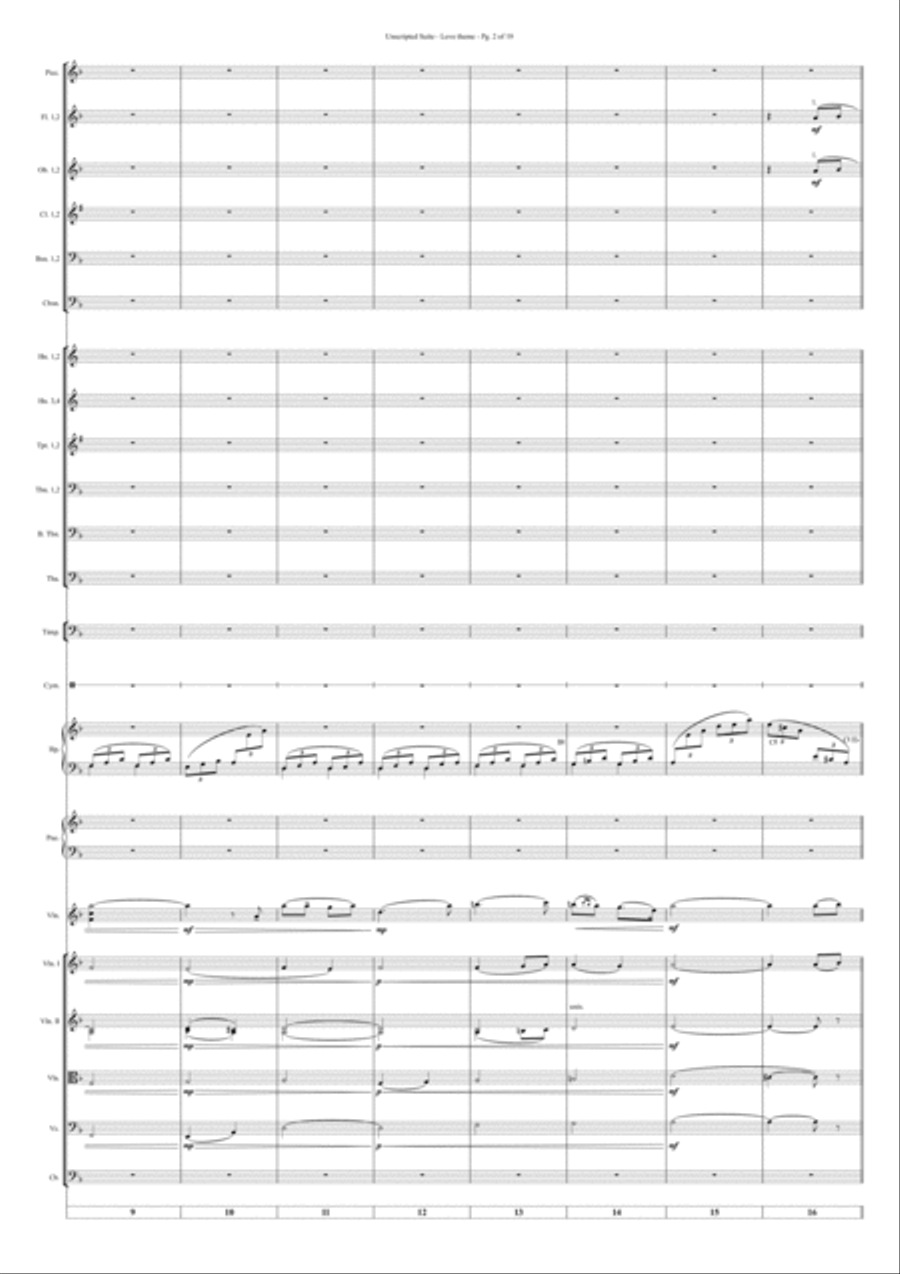 Unscripted Suite - II Love theme Full Orchestra scores gallery preview page 4