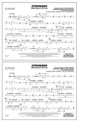 Stronger (What Doesn't Kill You) (arr. Matt Conaway) - Aux Percussion