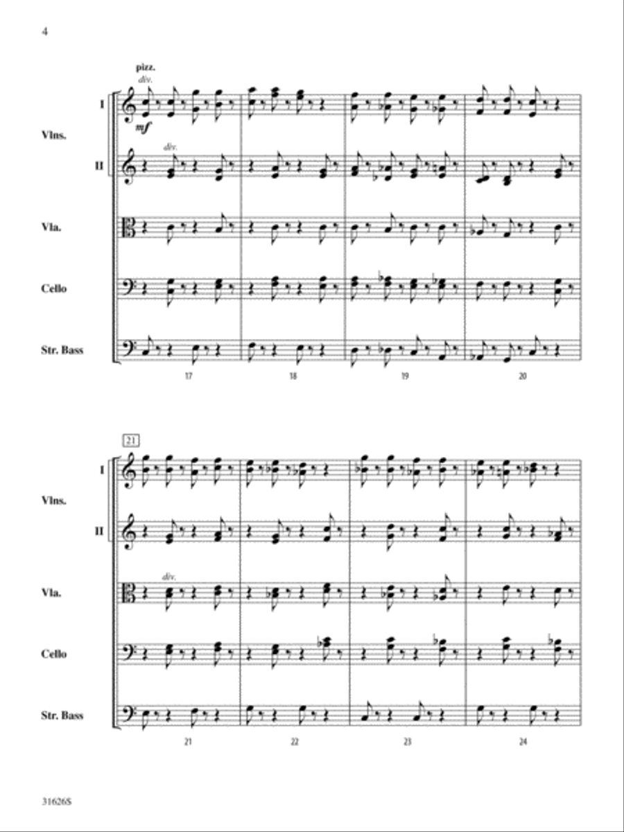 Variable Stars: Score String Orchestra scores gallery preview page 4