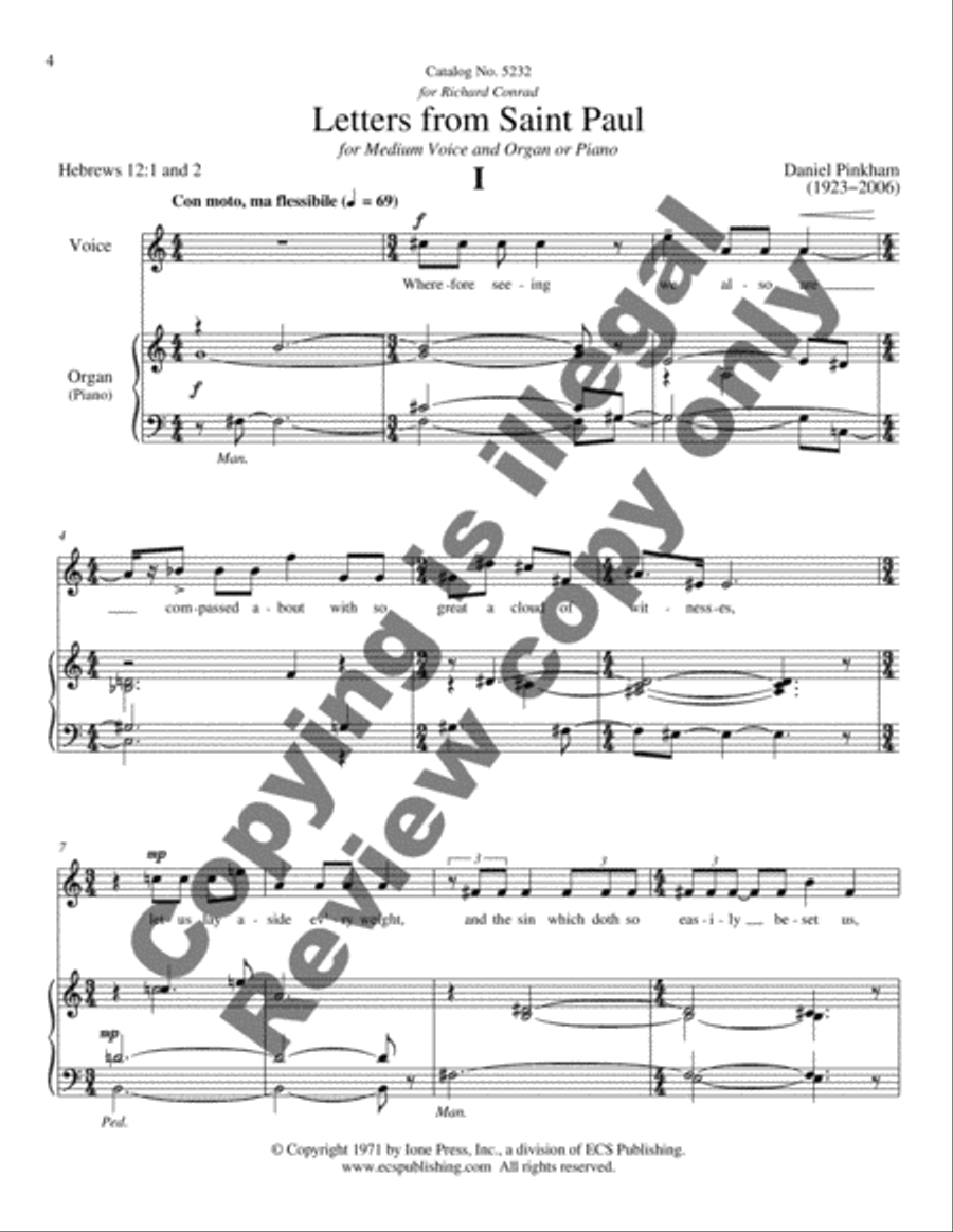 Letters from Saint Paul (Vocal Score) Cello scores gallery preview page 3