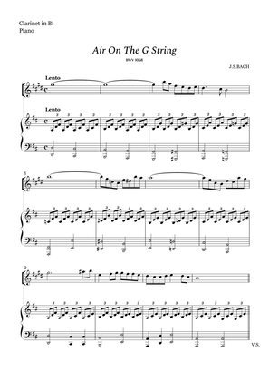 Bach - Air on The G String for Clarinet in Bb and Piano (Easy Arrangement)