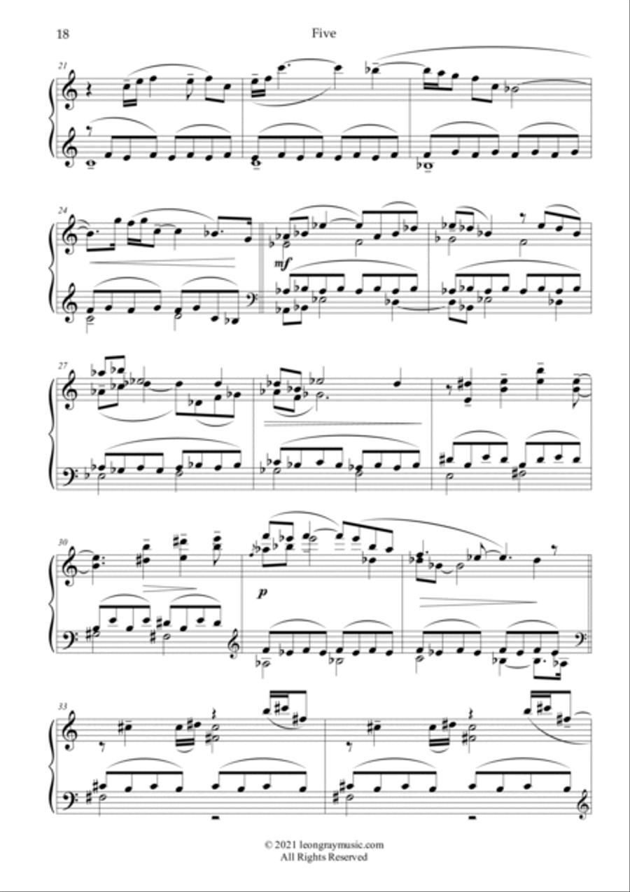 In Leafy Dells, On Russet Floors (No. 5), Leon Gray Piano Solo scores gallery preview page 3