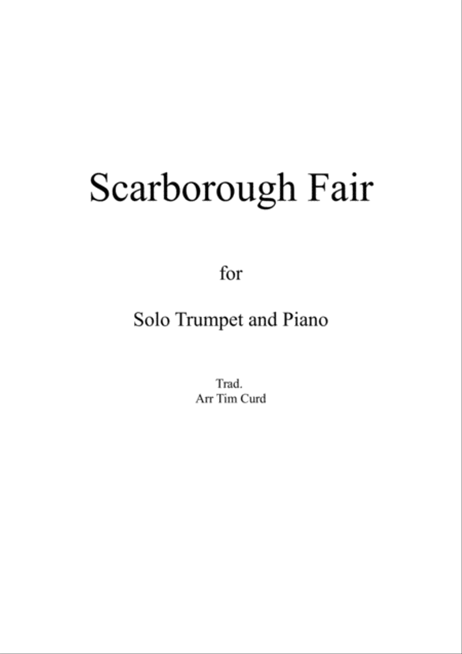 Scarborough Fair for Solo Trumpet in Bb and Piano B-Flat Trumpet scores gallery preview page 1