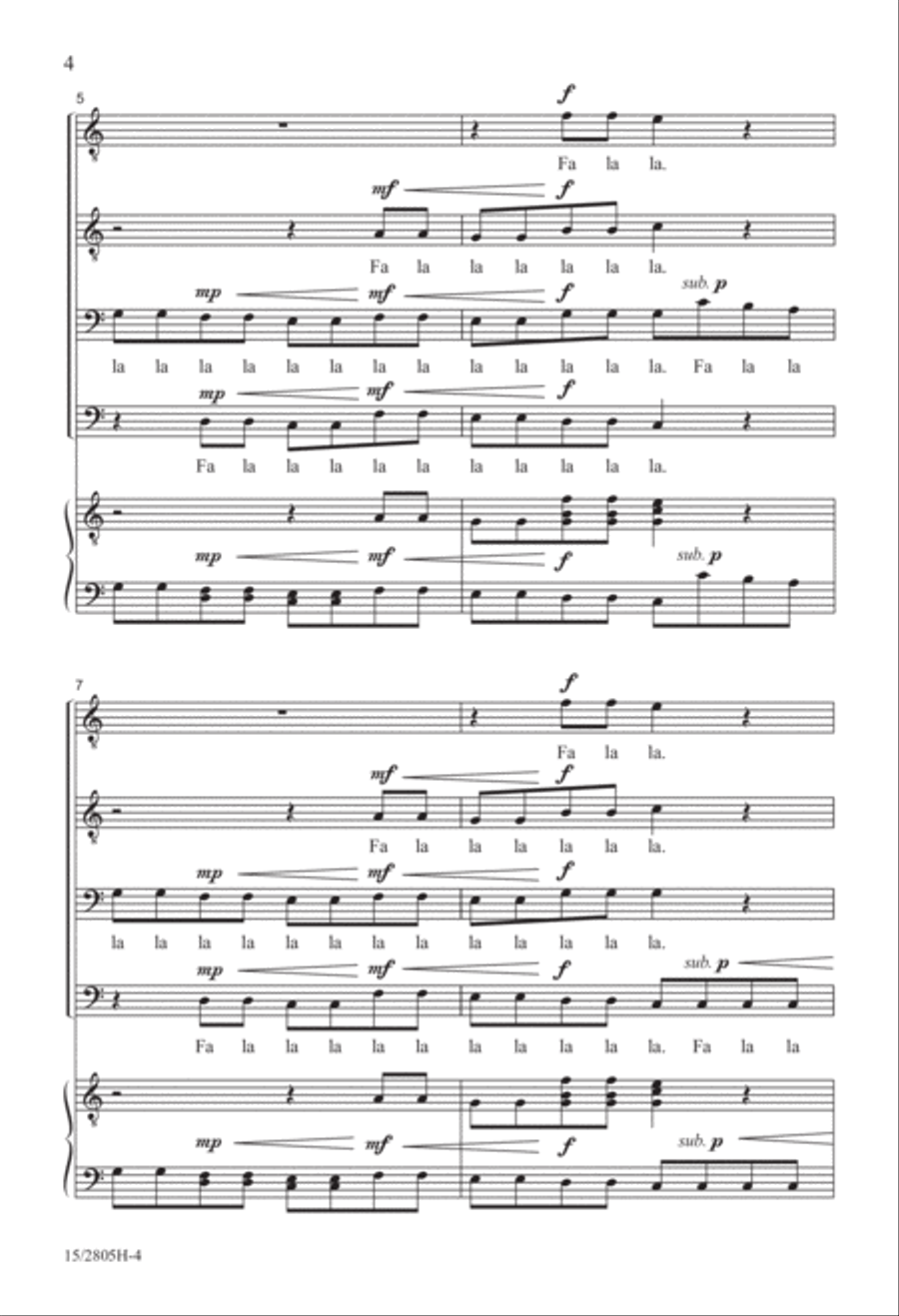 Thirty Second Fa La La Thirty Second Fa La La TTBB scores gallery preview page 5