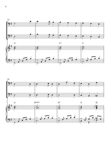 Traditional - Away in a Manger - (Trio Piano, Tuba and Double Bass) with chords image number null