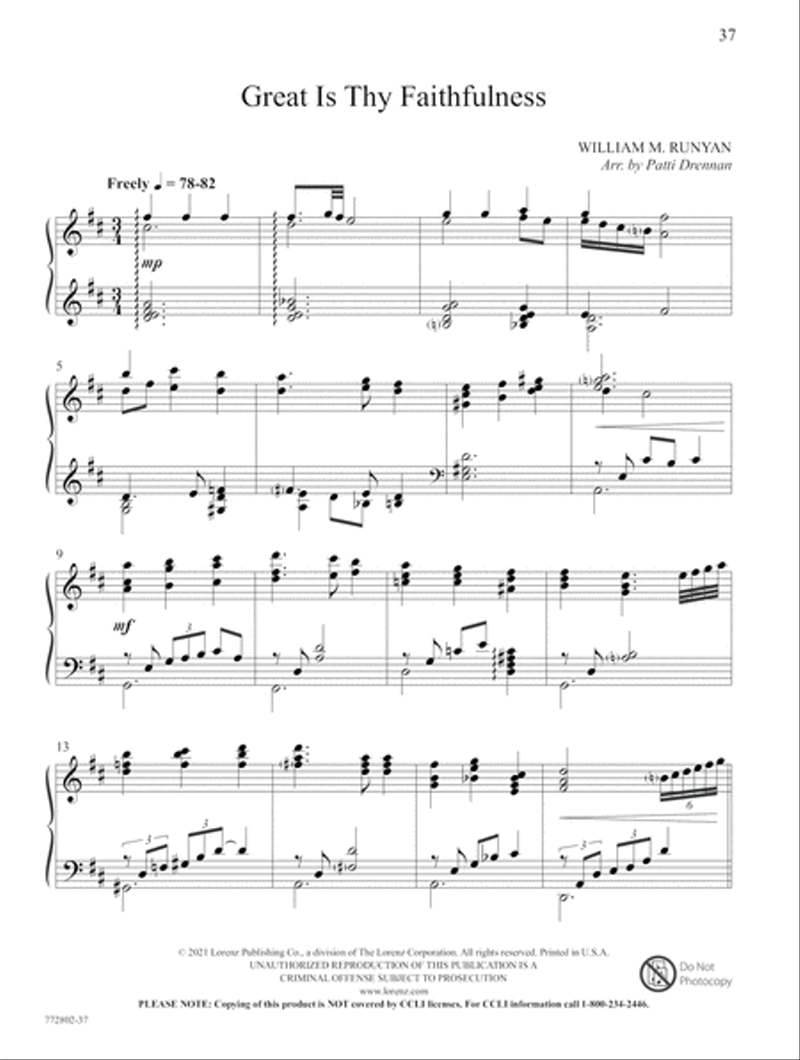 The Faithfulness of God Piano Solo scores gallery preview page 18