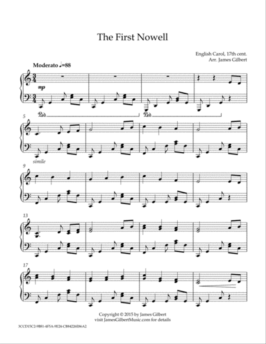 The First Nowell Piano Solo scores gallery preview page 2