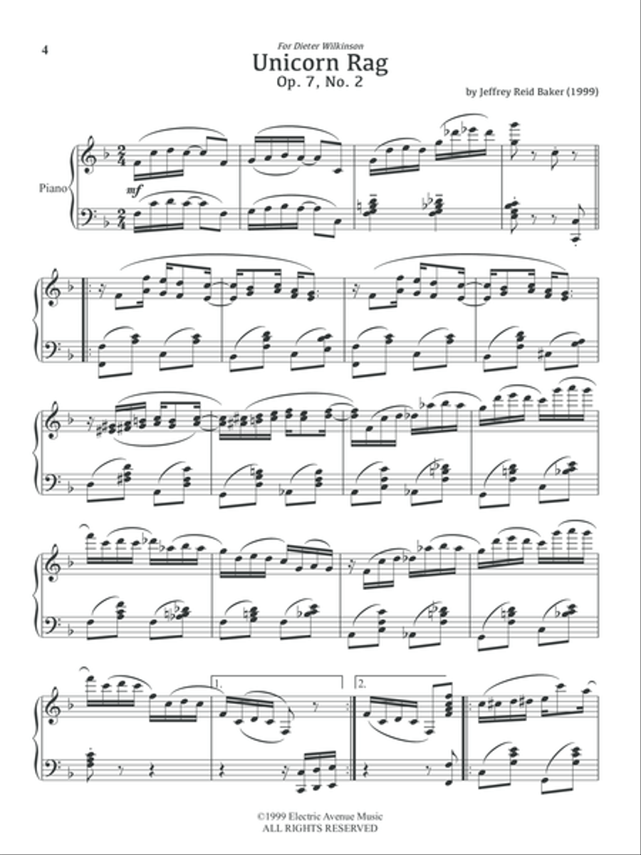 The Unicorn Rag Piano Solo scores gallery preview page 2