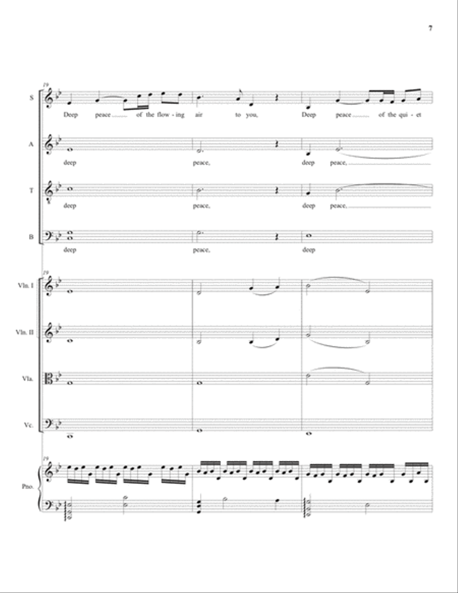Deep Peace - Full Score and Parts Cello scores gallery preview page 8
