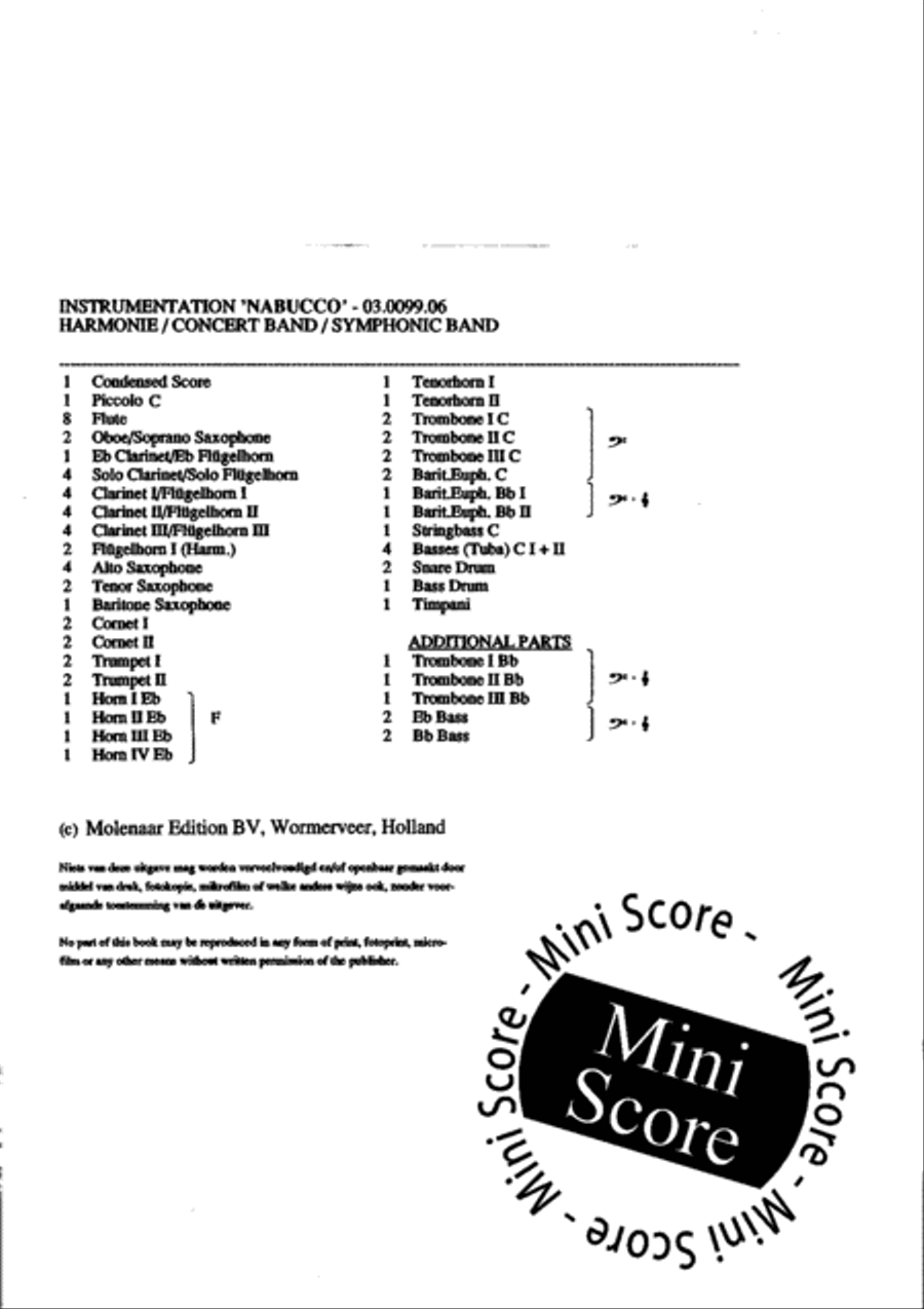 Nabucco Concert Band scores gallery preview page 4
