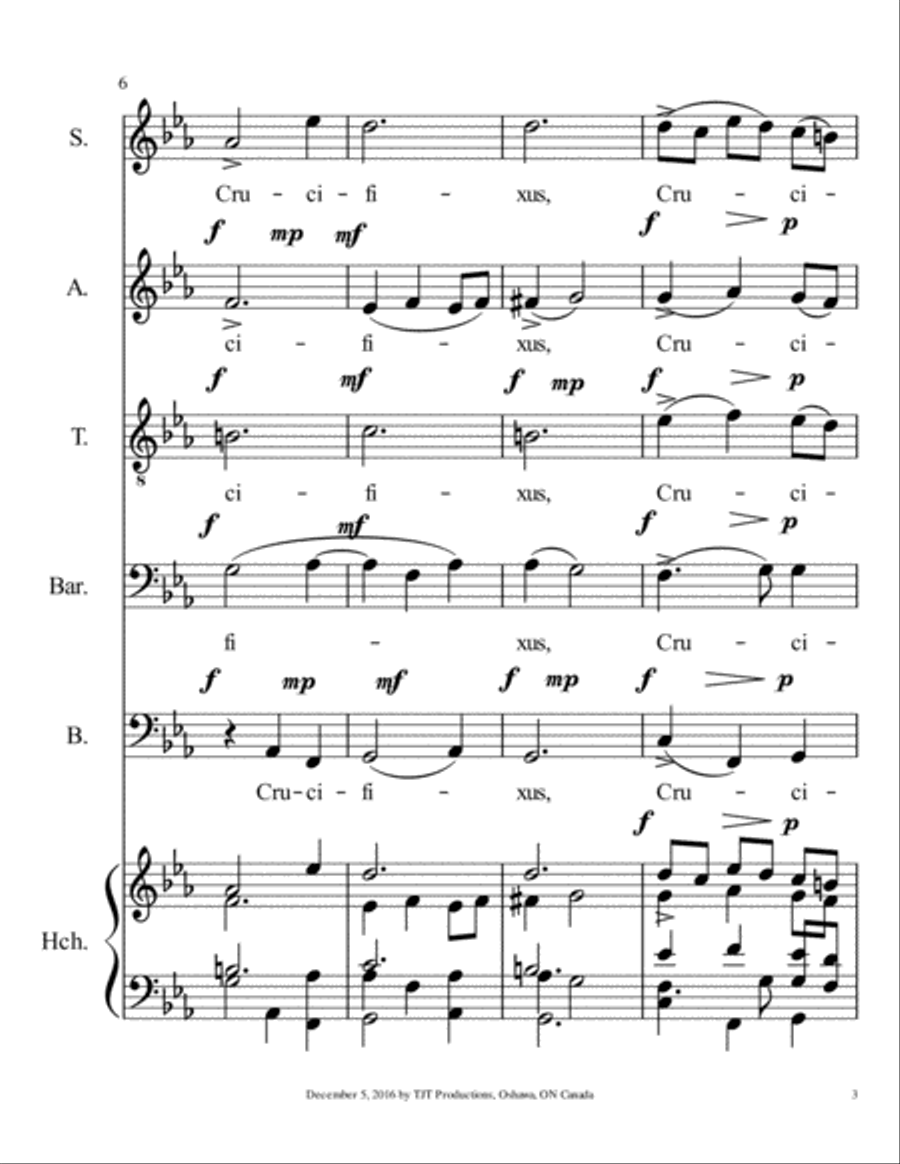 Crucifixus Choir scores gallery preview page 3