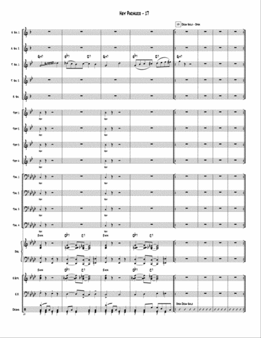 Hey Pachuco Jazz Ensemble scores gallery preview page 18