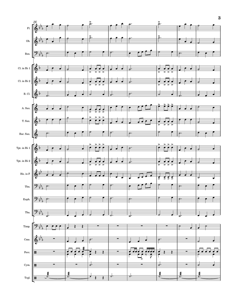 Triumphant Fanfare For Concert Band Concert Band scores gallery preview page 3