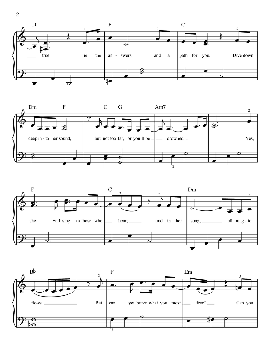 All Is Found (from Disney's Frozen 2) Easy Piano scores gallery preview page 2
