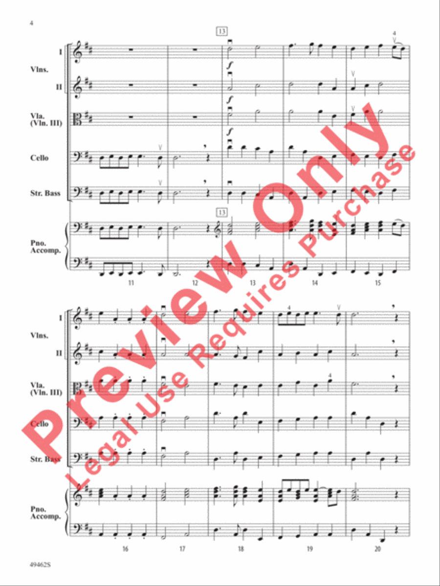 Percentage of Error String Orchestra scores gallery preview page 5