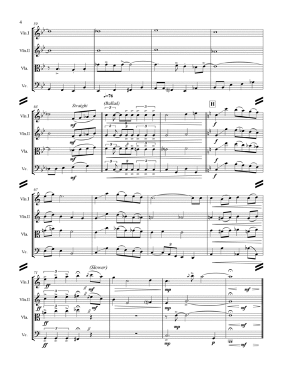 The Christmas Song (Chestnuts Roasting On An Open Fire) String Quartet scores gallery preview page 5