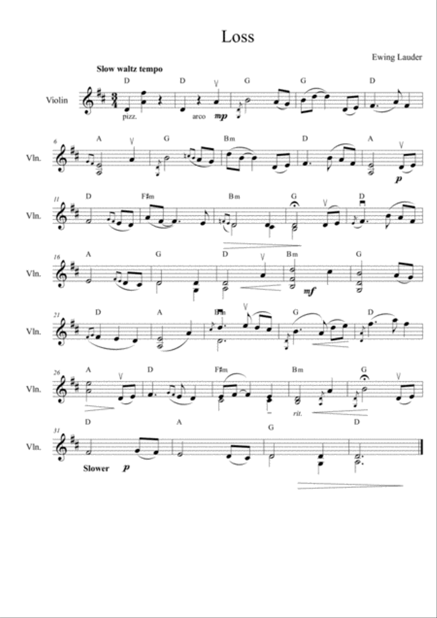 Loss String Duet scores gallery preview page 1