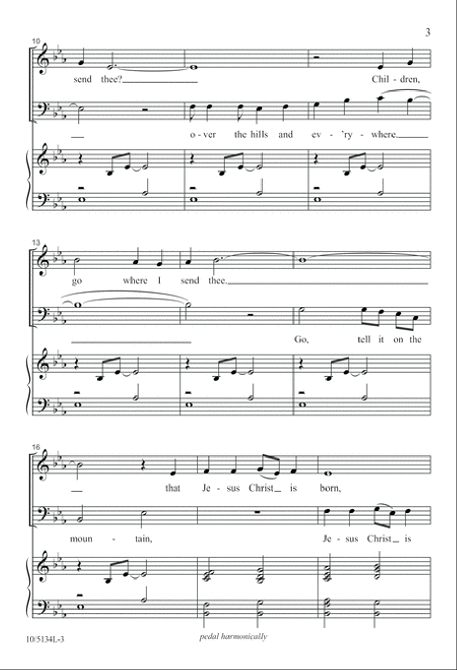Go Tell It Where I Send Thee 3-Part scores gallery preview page 3