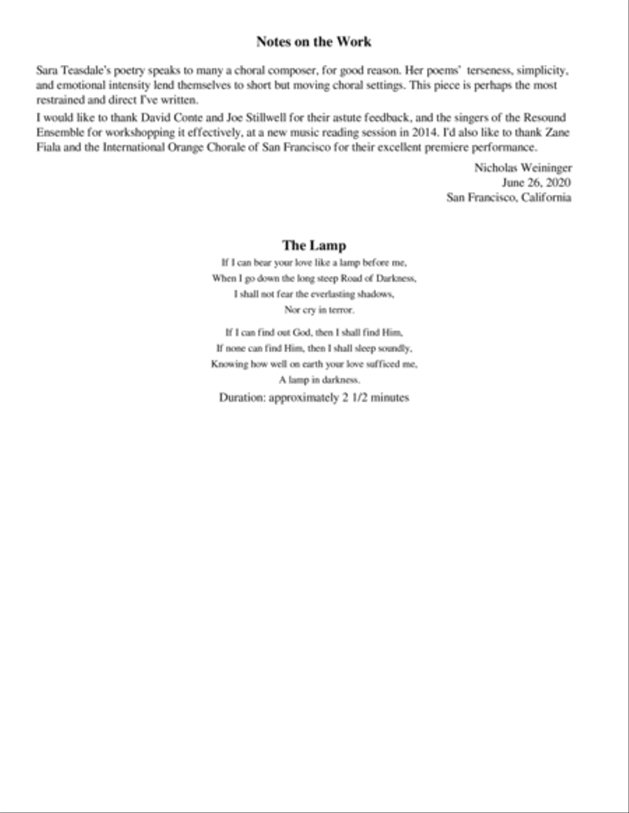 The Lamp 4-Part scores gallery preview page 2