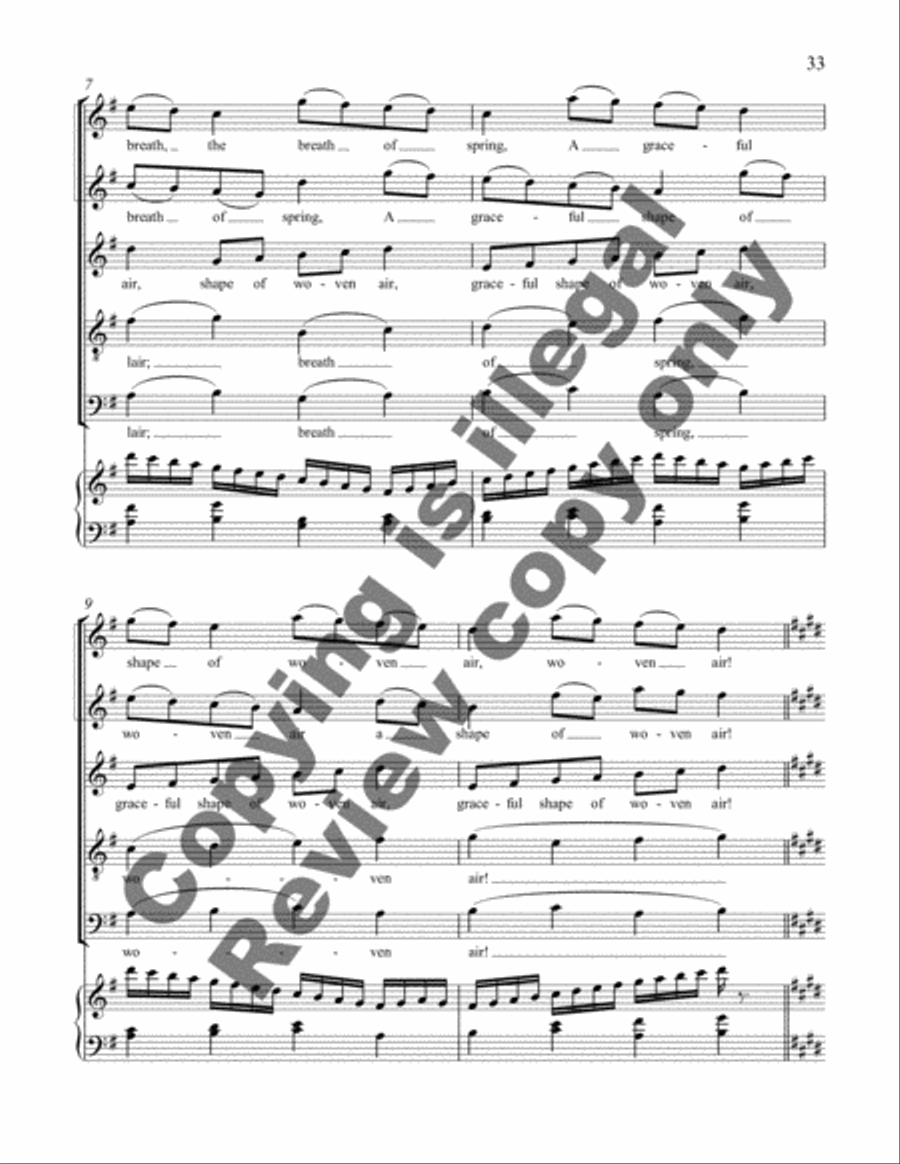 Earth Songs: 3. The Butterfly Divisi scores gallery preview page 9