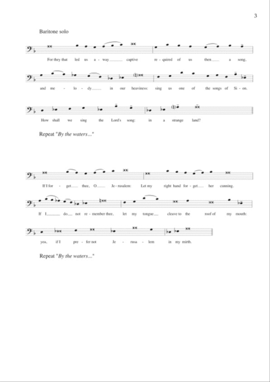 By the waters of Babylon 4-Part scores gallery preview page 3