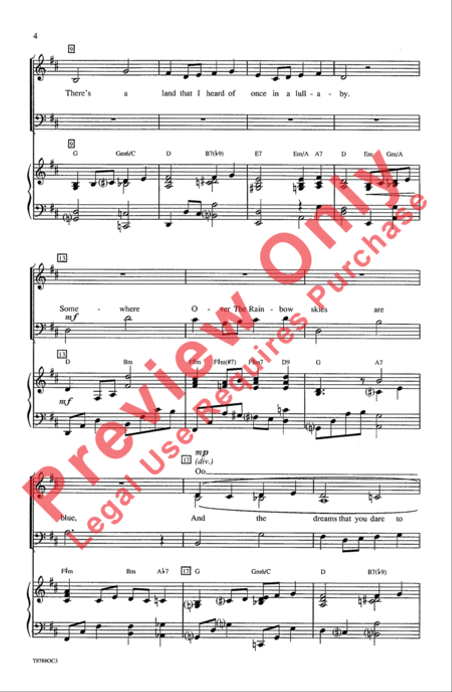 Over the Rainbow 3-Part scores gallery preview page 3