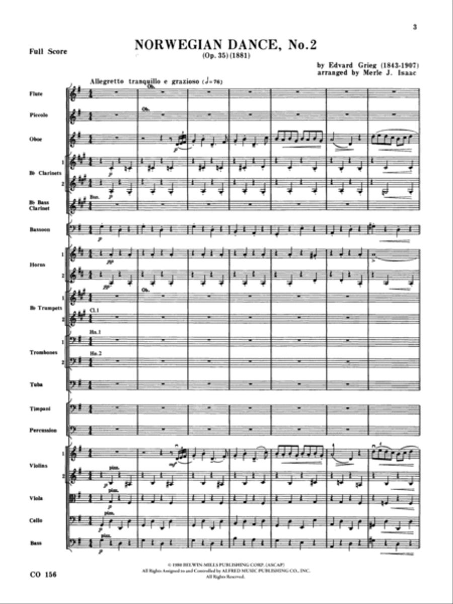 Norwegian Dances Nos. 2 & 3 Full Orchestra scores gallery preview page 3