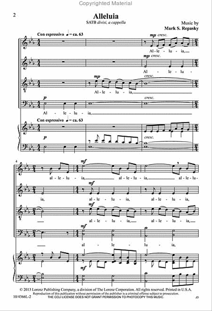 Alleluia Alleluia Divisi scores gallery preview page 2