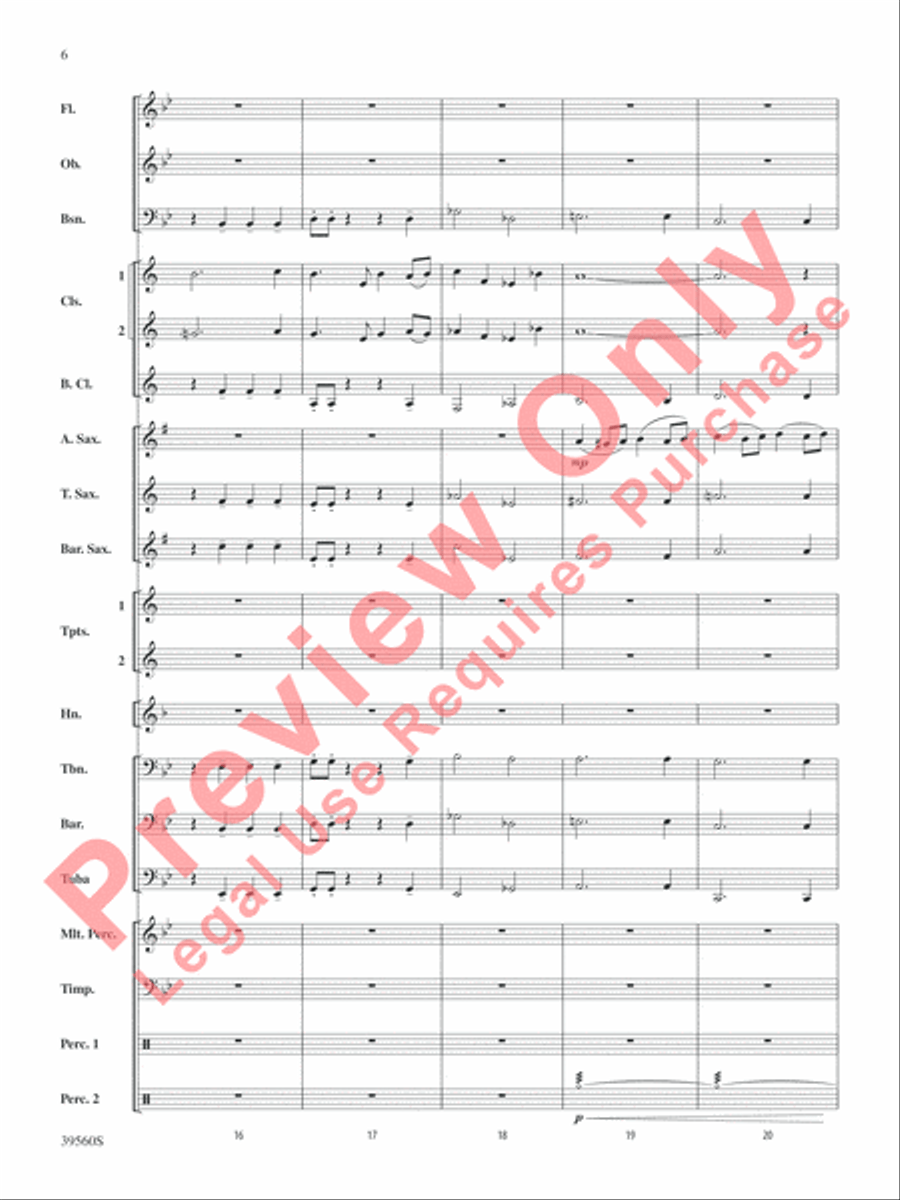 Pyramid of the Sun Pyramid of the Sun Concert Band scores gallery preview page 6