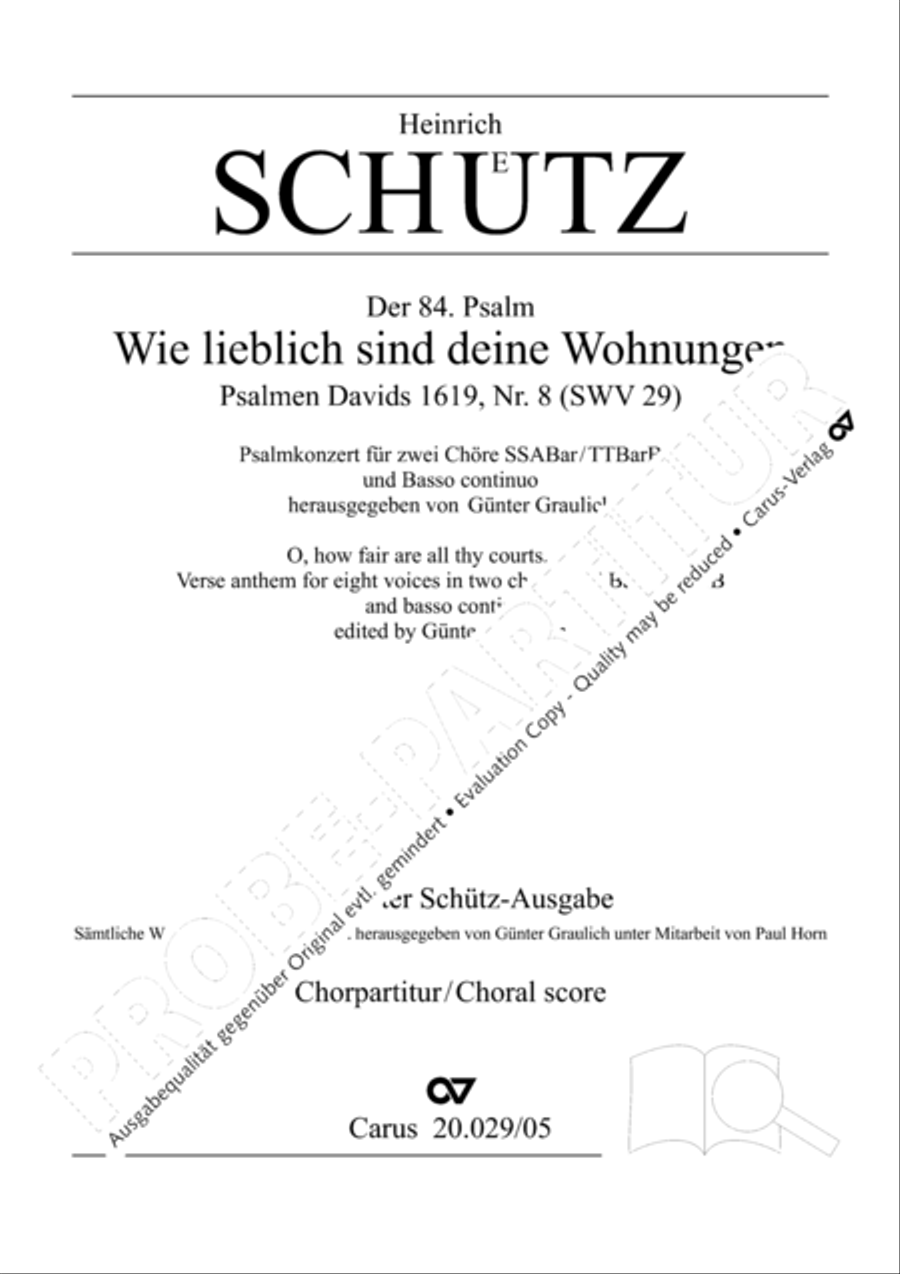How beautiful is thy dwelling place (Wie lieblich sind deine Wohnungen) Men's Choir scores gallery preview page 2