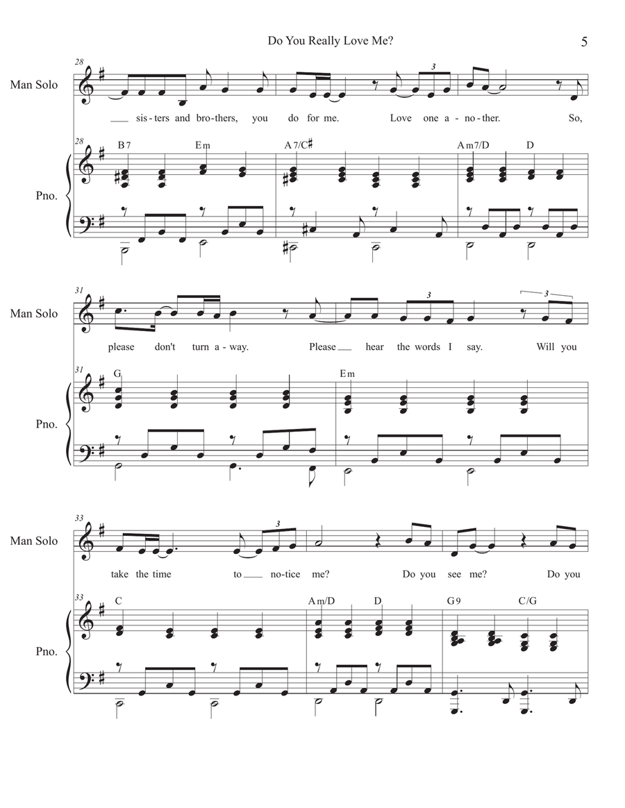 Do You Really Love Me? Tenor Voice scores gallery preview page 5
