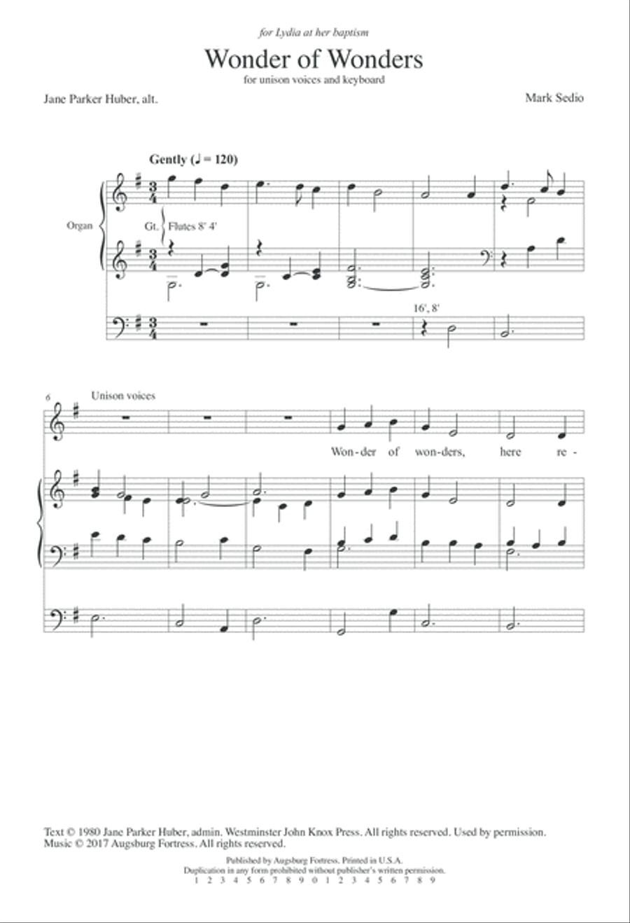 Wonder of Wonders Unison Choir scores gallery preview page 11