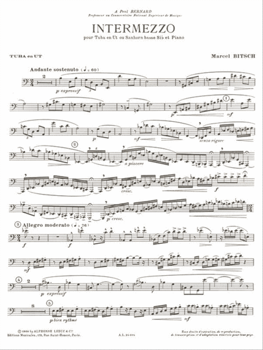 Intermezzo (tuba & Piano) Tuba scores gallery preview page 2