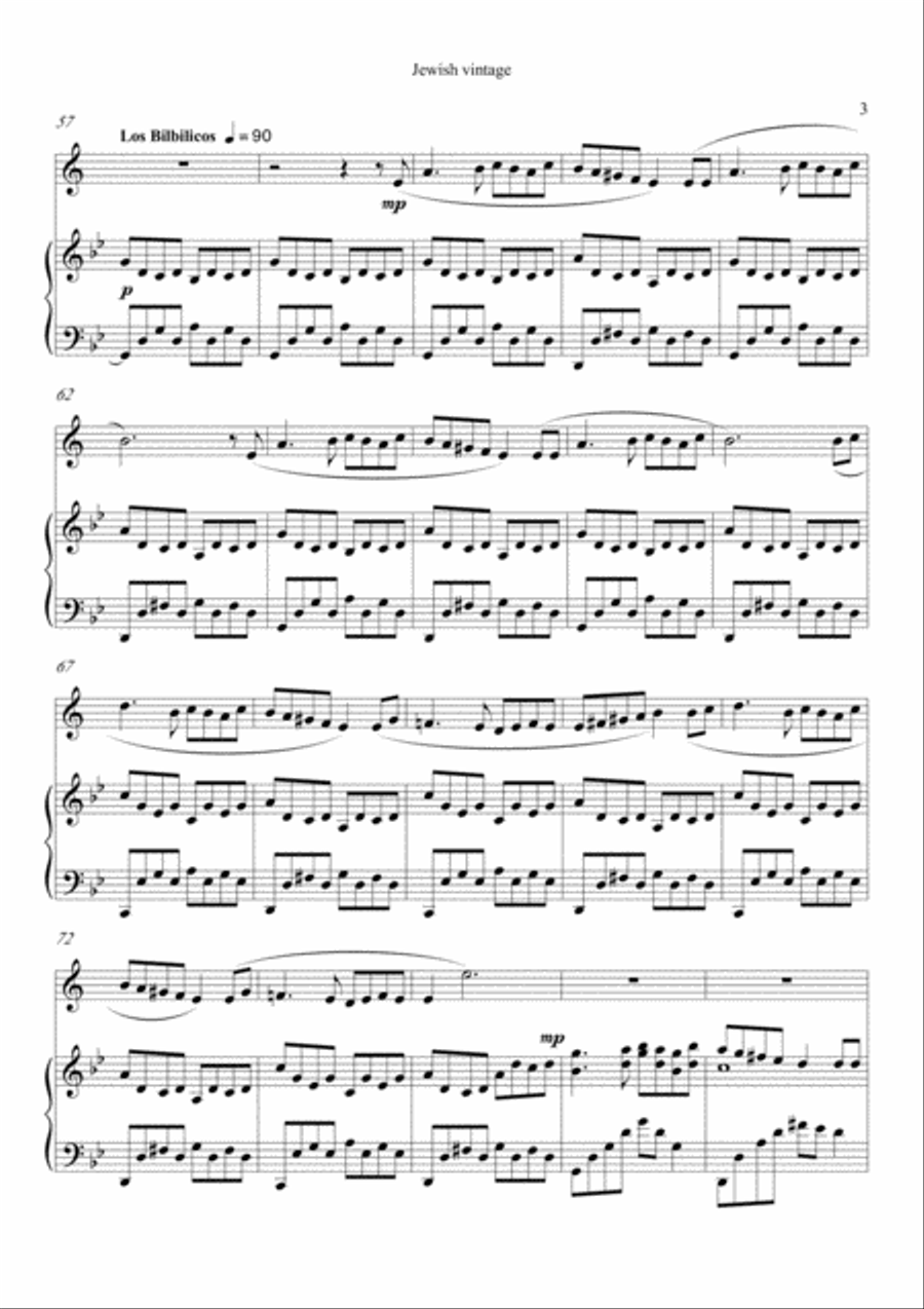 Jewish Vintage Clarinet Solo scores gallery preview page 5