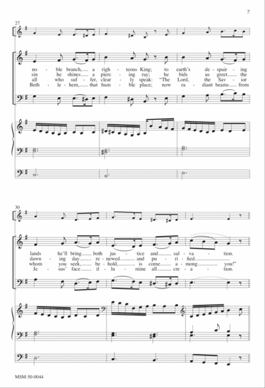 A Flickering Candle An Advent Candlelighting Anthem 4-Part scores gallery preview page 6