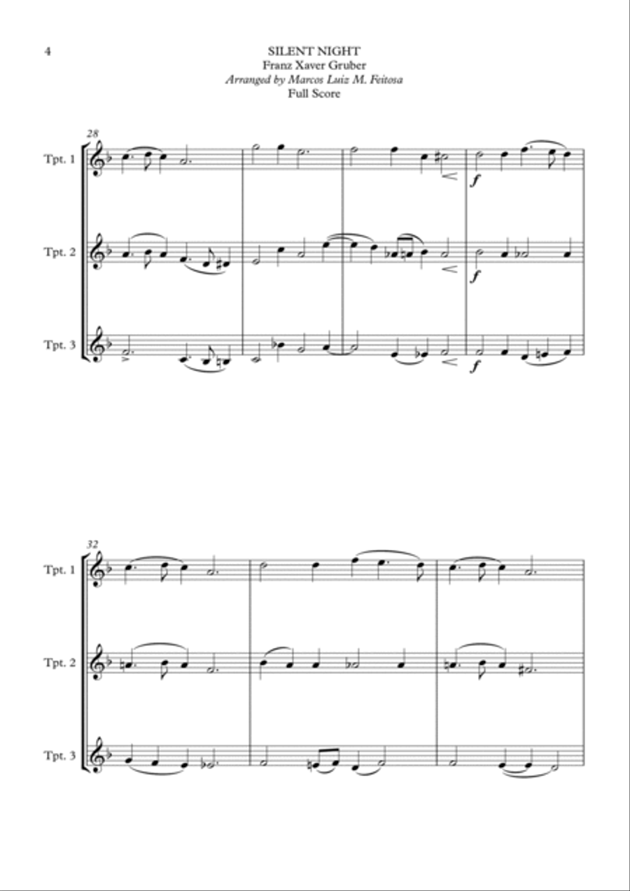 Silent Night - Trumpet Trio Trumpet Trio scores gallery preview page 6