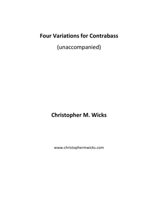 Four Variations for Contrabass
