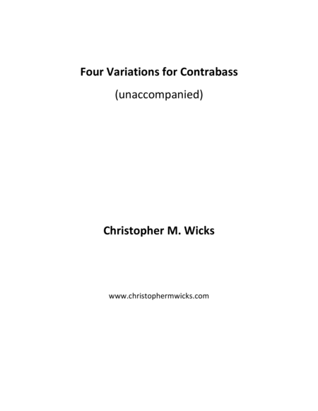 Four Variations for Contrabass image number null