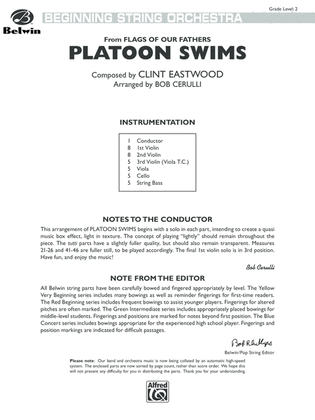 Platoon Swims (from Flags of Our Fathers): Score
