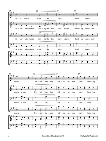 Snowflake Christmas SATB A Capella image number null