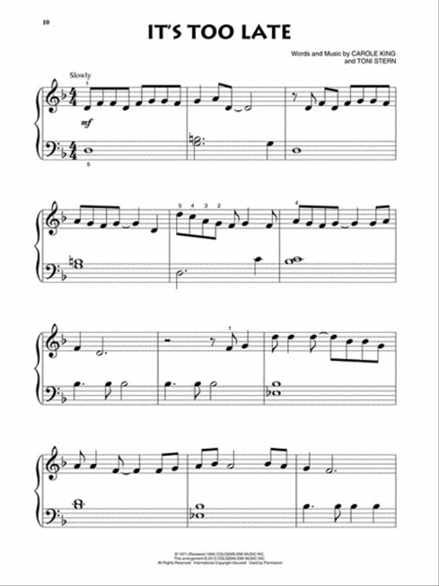 The Best of Carole King Piano Solo scores gallery preview page 3