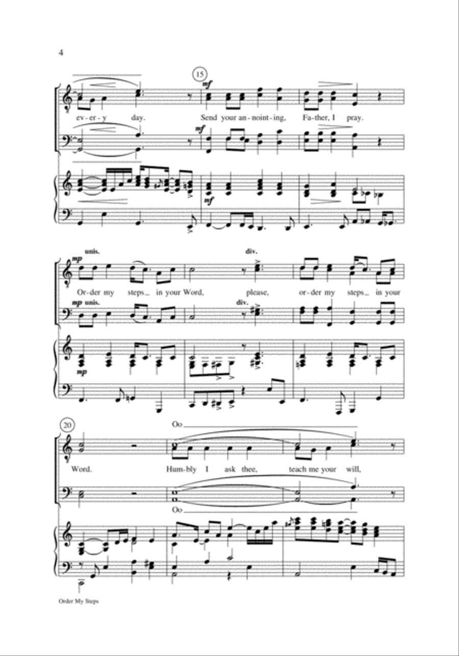 Order My Steps Order My Steps 4-Part scores gallery preview page 3