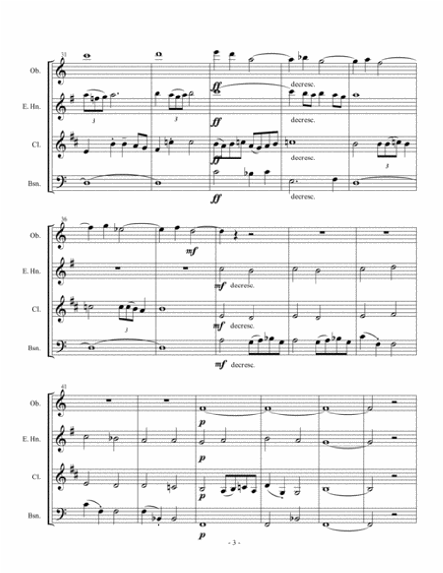 Fugue for Four Winds Woodwind Quartet scores gallery preview page 3