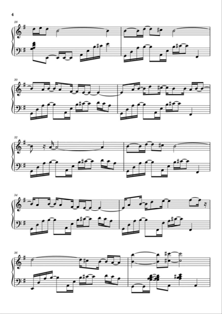 Human Nature Human Nature Piano Solo scores gallery preview page 4