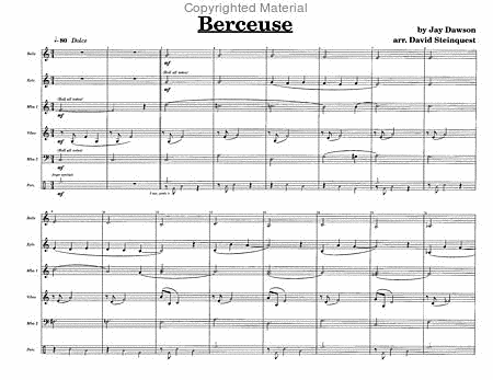 Berceuse by Jay Dawson Marimba - Sheet Music