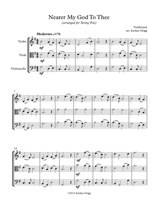 Nearer My God To Thee (arranged for String Trio)