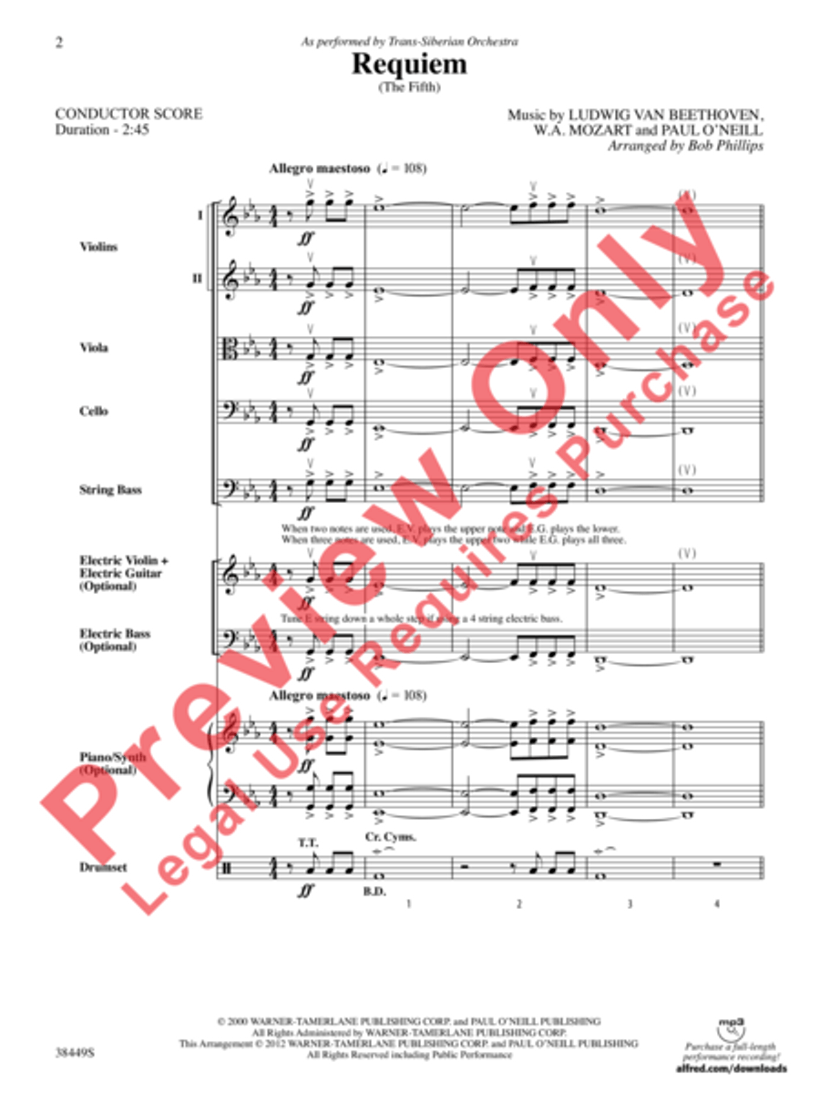 Requiem (The Fifth) String Orchestra scores gallery preview page 3