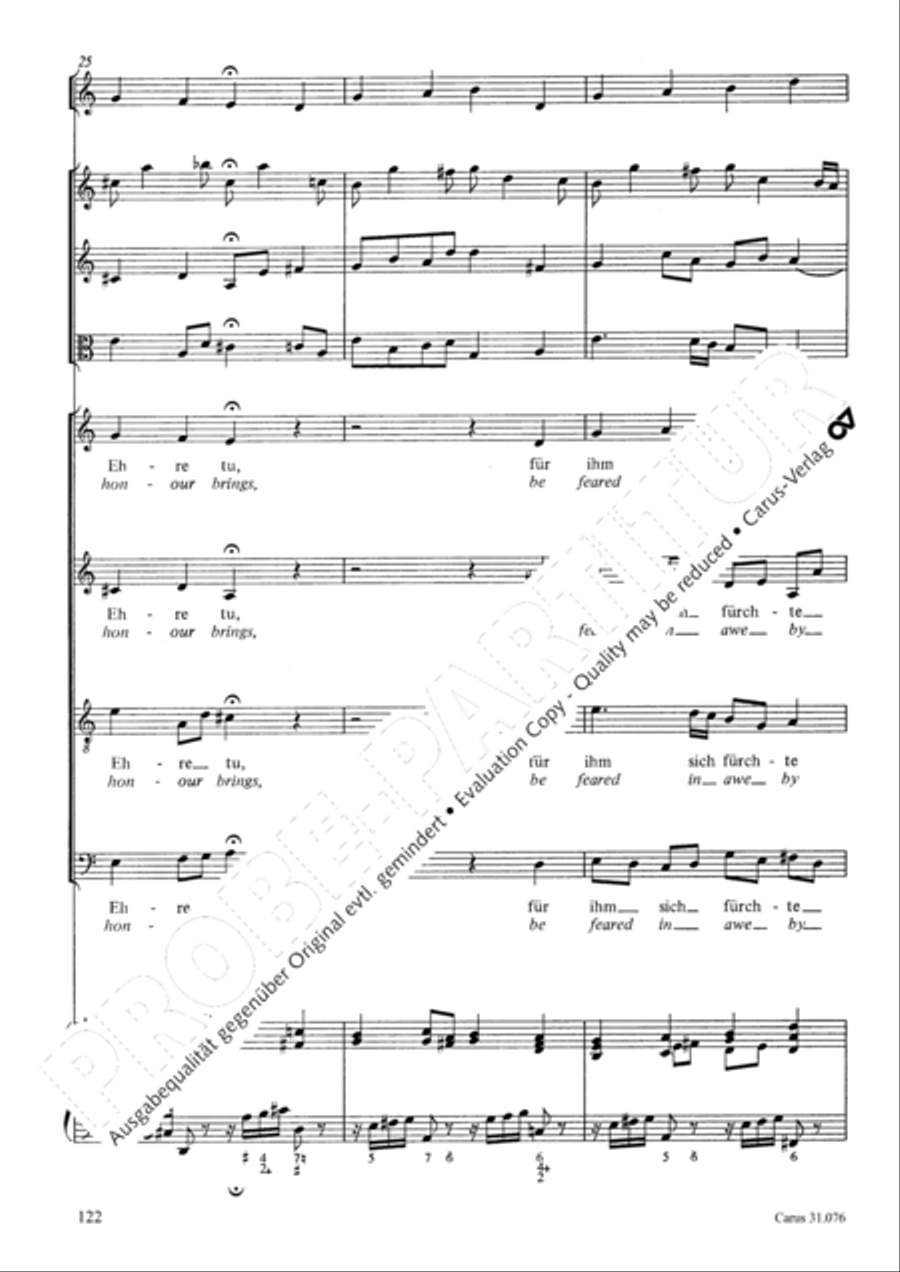 The heavens are telling the Father's glory (Die Himmel erzahlen die Ehre Gottes) 4-Part scores gallery preview page 123